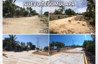 El Gobierno Municipal de San Marcos, hizo entrega de dos obras de pavimentación en la comunidad de Nuevo Tecomulapa