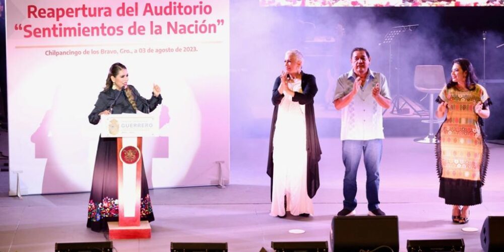 Reapertura Evelyn Salgado el Auditorio Estatal “Sentimiento de la Nación” de Chilpancingo
